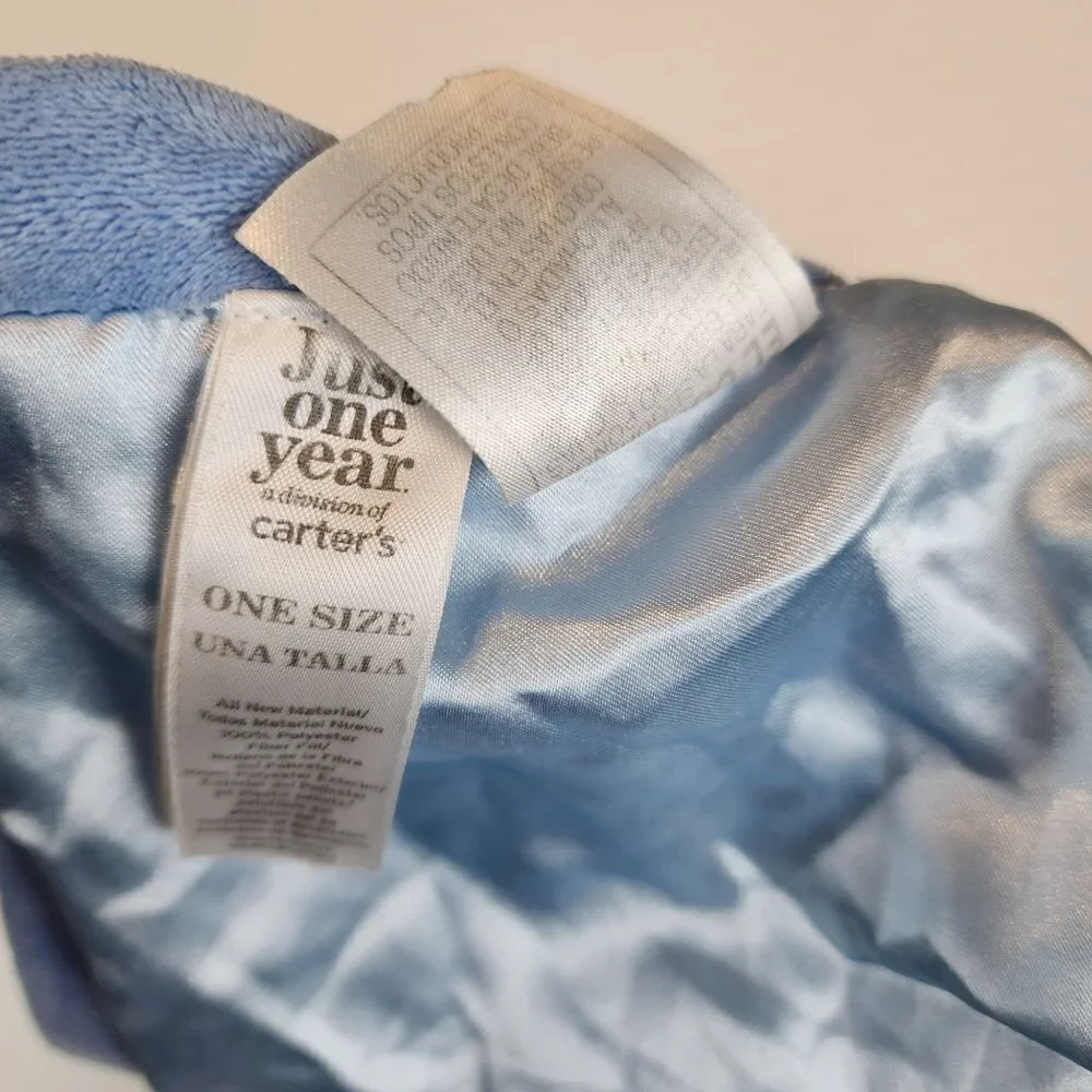 2 Blue Elephant Rattles Loveys Just One Year by Carter's I love you Twins